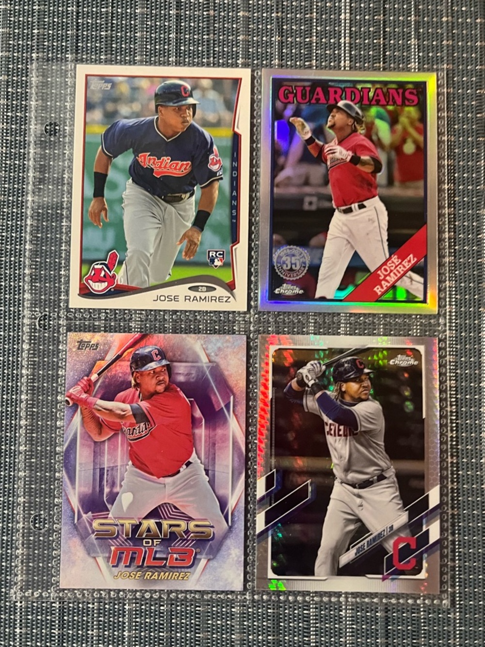 ⚾️ Jose Ramirez Topp’s MLB Baseball Trading Sports Cards, Set of 4 Rookie Card